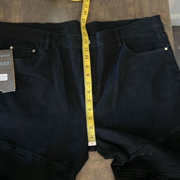 RXXKKK Men's Classic Regular Fit Zipper Fly Biker Jeans - Picture 13 of 16